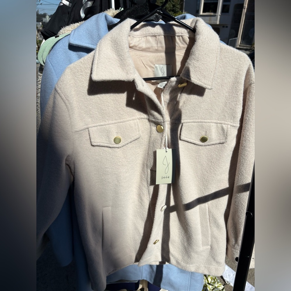 Joie Light Beige Utility Jacket